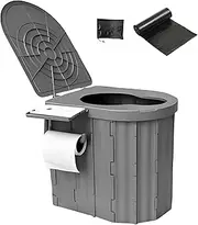 Portable Potty for Adults, Foldable Portable Potty with Lid, Reusable Vehicle Commode, Large Capacity Travel Supplies for Outdoor