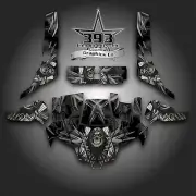 CAN-AM COMMANDER 800R 800XT 1000XT 1000X GRAPHICS DECAL KIT UNLEASHED BLACK