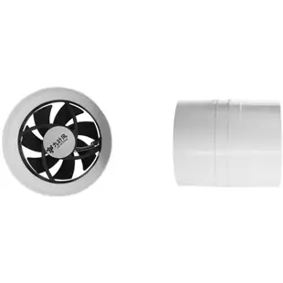管道風機排風扇抽風機（110PVC） 靜音家用 小型工業排風扇 排煙機 - 白色110V