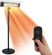 Infrared Outdoor Electric Space Heater-1500 Watt Portable Fast Heating Black