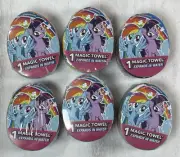 Set Of 6 My Little Pony MAGIC TOWELS/WASHCLOTHS 11.5” x 11.5”