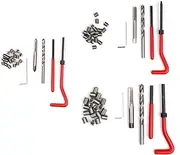 75pcs Thread Repair Kit Metric HSS Drill Helicoil Stripped Damaged Thread Res Tool Set Au tive Tools Thread Metric rts & Repair Kits M5-M8 Multicolor M5-M8