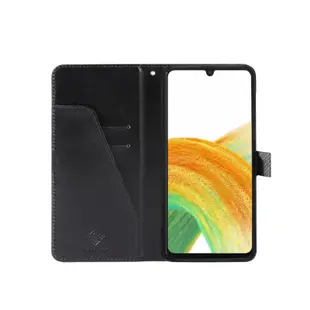 CASE SHOP SAMSUNG Galaxy A33 前插卡側立式皮套 黑