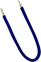 GDPKIALSLZ, Barrier Ropes with Stainless Steel Hooks, Twisted Stanchion Rope Crowd Control Ropes Carpet Barrier, for Restaurants/Hotels/(Blue,0.6M/24Inch/2Ft)