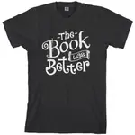 THREADROCK MEN'S THE BOOK 是更好的 T 恤搞笑電影書呆子