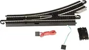 Bachmann Trains 44461 Snap-Fit E-Z Track Remote Turnout-Left (1/Card) -Steel Alloy Rail with Black Roadbed-HO Scale, Multi