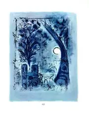 MARC CHAGALL Notre-Dame et la Tour Eifel 12.5" x 9.75" Poster 1963 Modernism