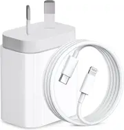 iPhone Fast Charger, 20W iPhone USB C Charger Plug with 1M iPhone Fast Charging Cable, Fast Charger for iPhone 14 13 12 11 Pro Max/XS/SE/iPad