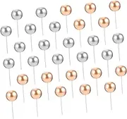 Ciieeo 50pcs Foams Ball Toppers for Cake Decoration DIY Cake Inserts Colors for Birthdays Weddings Holiday Celebrations Enhance Your Desserts