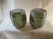 Two (2) Green Plastic Wine Tumblers Fitted Lid Capacity 15 fl oz NEW - Crouton