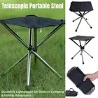 Telescopic Folding Portable Stainless Steel Stool For Outdoor Camping Fishing AU