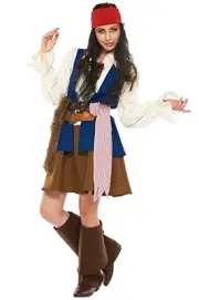 Pirates of the Caribbean Jack Sparrow Costume Ladies 155cm-165cm RUBIE'S JAPAN