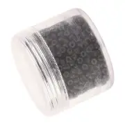 3mm x 2mm Dark Brown Silicone Micro Link Rings Beads for Hair Extensions 1000pcs
