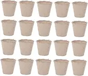BESPORTBLE 40-Pack 8cmx8cm Paper Pot Plant Starter Cups Nursery Cups for Seedlings Gardening