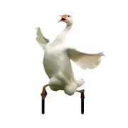 Goose Farm Arcrylic Flat stick Handcrafted Stick Standing for Lawn Patio Yard Art Decoration