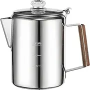 Percolator Coffee Pot - Coffee Maker Percolator Campfire | Brew Progress Knob | Classic Brew Maker | Traveling stovet0p Fast Brews Kettle | Portable Retro Kettle For Camping, Beach, Picnic
