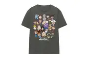Avatar: The Last Airbender Unisex Adult Chibi Group T-Shirt (Charcoal) - UTTV15471