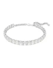 [Swarovski] Octagon Cut Rhodium Plated Millenia Choker in White