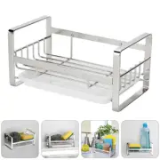 Stainless Steel Shelf for Sink Black Kitchen Tidy Drainer Rack