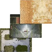 Game Mat Compatible with Warhammer 40k Kill Team - 22 x 30 Killteam Table Top Role Playing Mat Game Board for Warhammer Starter Set or Advanced Players - Durable Matte Finish and Lays Flats - (3-Pack)
