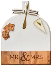 Maple Leaf at Home Acacia Mr. & Mrs. Bevel Board with Spreader