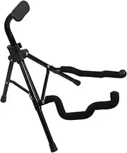 Vaguelly Folding Guitar Stand Secure Music Instrument Holder Metal Construction Rubber Pads for Stability