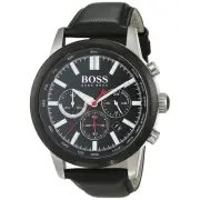 Hugo Boss Ambassador Chronograph Black Leather Mens Watch - 1513191
