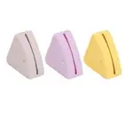Triangle Powder Puff Storage Box Portable Breathable Double Sided Vent Silicone