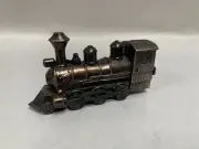 Vtg Antique Finish Die Cast Metal Steam Engine Locomotive Pencil Sharpener (A4)