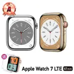 【APPLE 蘋果】A 級福利品 APPLE WATCH S7 LTE 41MM (不鏽鋼錶殼/保固6個月/贈矽膠錶帶+矽膠錶殼)