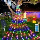LED Curtain Fairy Lights Peacock Waterfall Icicle Christmas Wedding Garden Party