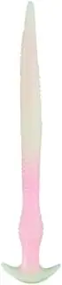 Super Long Plug Dildo, 15.73 inches, Soft Liquid Silicone Material, Suitable for Male and Female Vaginal Prostate Massage, Training, G-Spot Stimulation, Pink yellow M (night light)