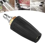 Twin/Triple Turbo Nozzle, Turbos Nozzle Ceramic Core, 360° Rotating Turbo Nozzle for Power Washer with 1/4" Quick Connector, for Power Washer, 4-6 GPM, 4000 PSI Max (Black,Single Nozzle)
