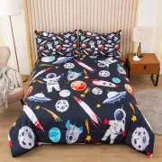 Bodhi Outer Space Themed Bedding Set for Kids Girls Boys Universe Planet Astr...