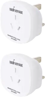 Bon Voyage Travel Adaptor Australia to UK (2 Pack)