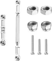 uxcell Adjustable Turnbuckles Camber Link Linkages Aluminum Alloy Upgrade Parts RC Car Steering Pull Rod Servo Linkages Tie Rod for MN 1:12 D90 RC Car Crawler,Silver