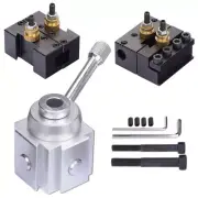 Quick Change Tool Post Boring Bar Turning Parting Holder Set For 14" Mini Lathe
