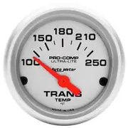 Autometer Ultra Lite Transmission Temp Gauge Electric - 100 - 250 F, 2 1/16 Inch, Short Sweep, AU4357