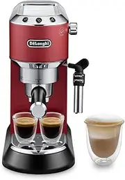[De'Longhi] Dedica Pump Espresso, Coffee Machine, EC685R, Red