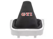 FITS VW GOLF V GOLF VI GEAR SHIFT BOOT GAITER ALCANTARA EMBROIDERY Gti s.RED