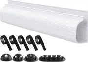 Cable Management 31.5in J Channel 2Pack Raceway Under Desk Adhesive Stripe