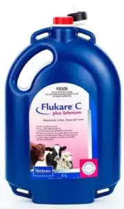 Virbac Flukare C Plus Selenium 5 Litre Sheep Cattle Goat Oral Drench Liver Fluke