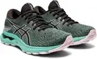 NWT $180 SZ 6 Asics Gel Nimbus 24 Running Shoes 1012B201 Black/Teal/Barely Rose