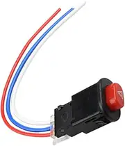 PAMINGONO Double Flash Switch Design Motorcycle Hazard Switch Easy Install Warning Light Controller for Scooter