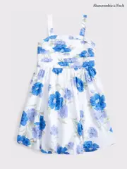 Abercrombie & Fitch Bubble Hem Mini Dress With Floral Print Embroidery (F73936) | $97 - $102