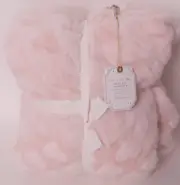 Pottery Barn PB Teen large 41" beanbag slip cover: Sweetheart faux fur, pink