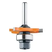 CMT 822.348.11A 3-Wing Slot Cutter w/Bearing & Arbor, 3/16 Cutting L & 1/4 Shank