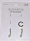 NEW SUGARFIX Earrings Pierced and Single Ear Cuff NWT Gold Tone Faux Pearl NOS