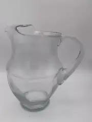 Glass Pitcher 10” Tall,Clear Handle Kool-Aid 3 Glasses New