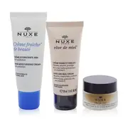 NUXE - Moisture Me Kit: Creme Fraiche De Beaute 48Hr Moisturising Cream 30ml + Reve De Miel Honey Lip Balm 15g + Reve De Miel Hand & Nail Cream 30ml